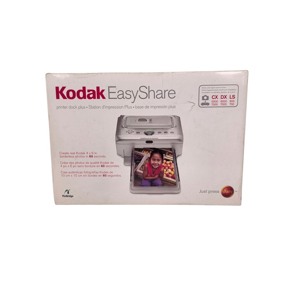 NEW Kodak EasyShare Printer Dock Plus for CX 6000 7000 DX 6000 7000 LS 600 700
